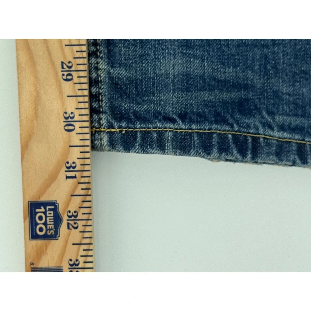 AX Armani Exchange Men Jeans 34 Short Blue Fade whiskering‎ Straight
